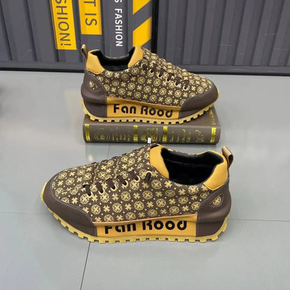 WaDFCD Men's Chunky Platform Sneakers Height Increasing Casual Shoes