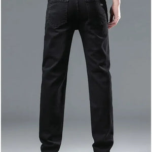 Men's Slim Fit Dress Jeans - Smart Casual Black Denim - SlayGood