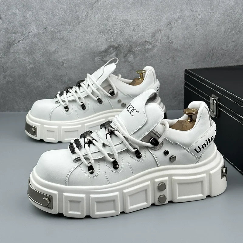 Men's Platform Sneakers - Thick Sole Casual Shoes