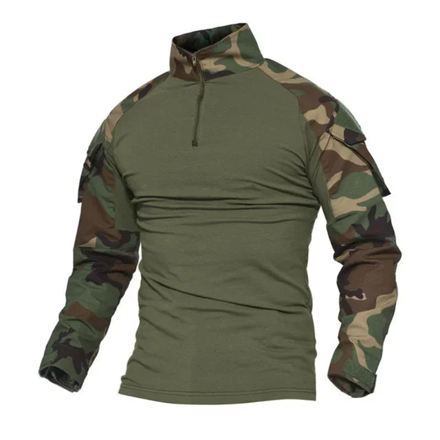 Men's Tactical Long Sleeve Shirt - Military Outdoor Tee - SlayGood