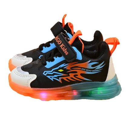 Kids LED Light Sneakers Anti-Slip Basketball Shoes Boys Girls