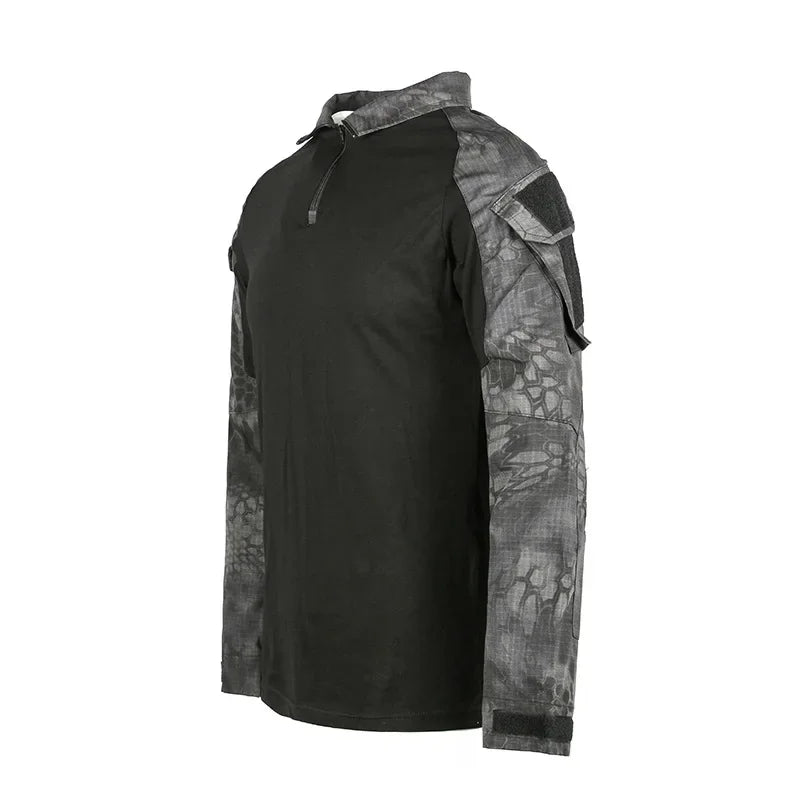 Men's Tactical Long Sleeve Shirt - Military Outdoor Tee - SlayGood