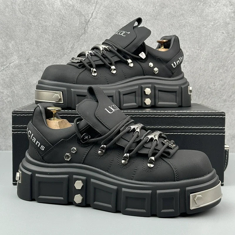 Men's Platform Sneakers - Thick Sole Casual Shoes
