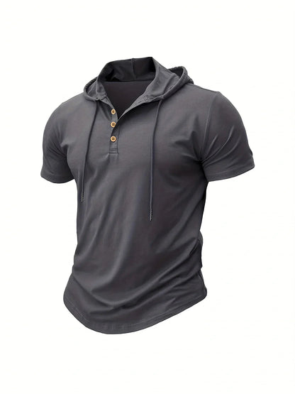 Men's Hooded Fitness T-Shirt - Breathable Athletic Tee - SlayGood