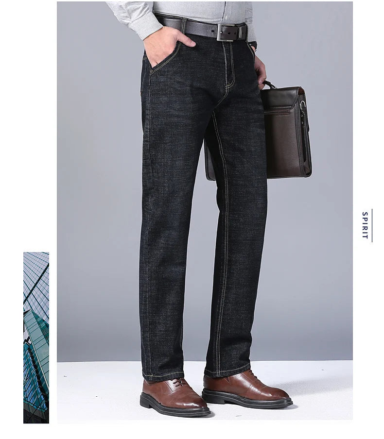 Men's Straight Leg Jeans - Soft Business Casual Denim - SlayGood