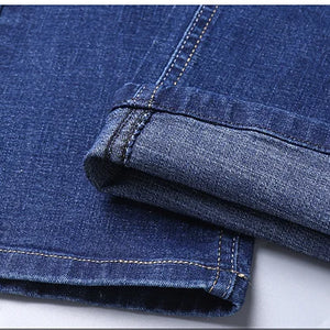 Men's Stretch Straight Jeans - Slim Fit Business Denim - SlayGood
