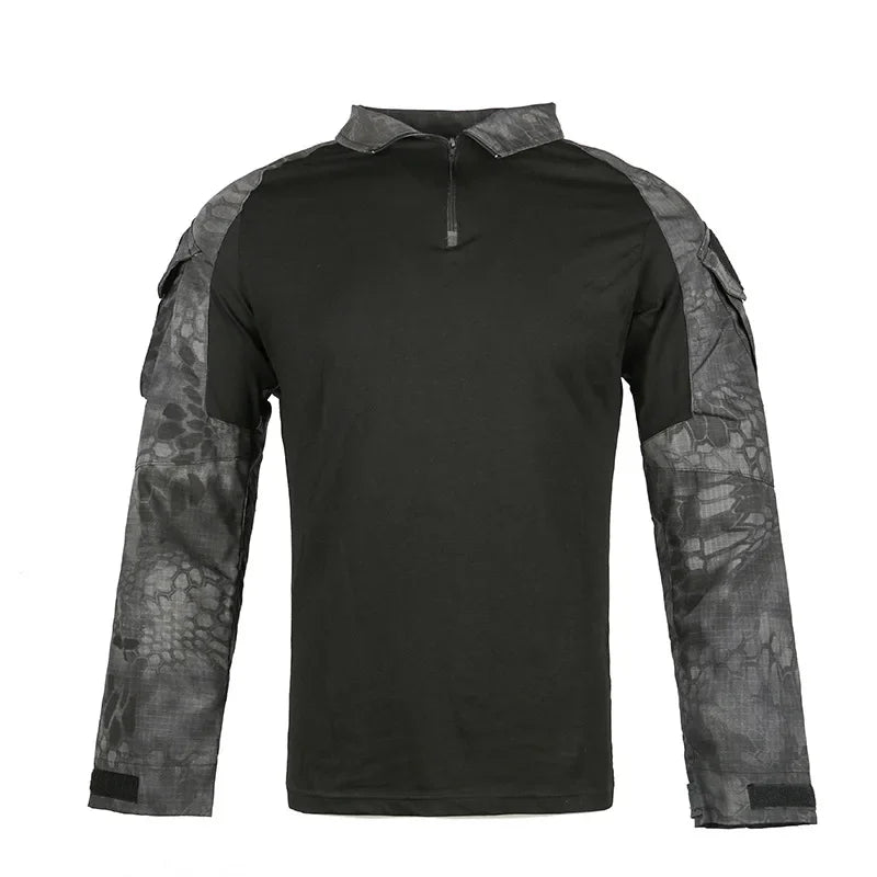 Men's Tactical Long Sleeve Shirt - Military Outdoor Tee - SlayGood