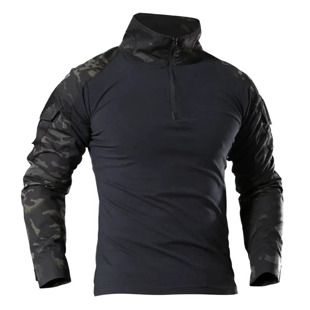 Men's Tactical Long Sleeve Shirt - Military Outdoor Tee - SlayGood