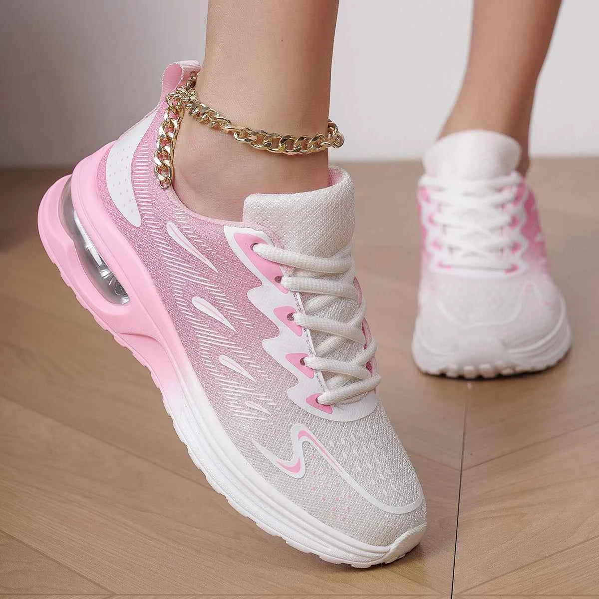 Women's Air Cushion Running Shoes Breathable Mesh Walking Sneakers
