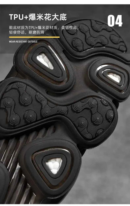 DZAG Men's High-Top Basketball Sneakers Shock Absorbing Casual Shoes