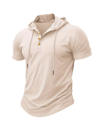 Men's Hooded Fitness T-Shirt - Quick Dry Bodybuilding Tee - SlayGood