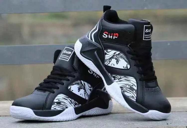 Men's Waterproof High-Top Sneakers - Non-Slip Sports Shoes