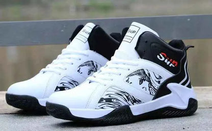 Men's Waterproof High-Top Sneakers - Non-Slip Sports Shoes