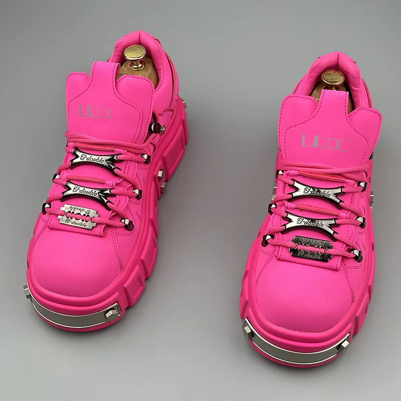 Men's Platform Sneakers - Thick Sole Casual Shoes