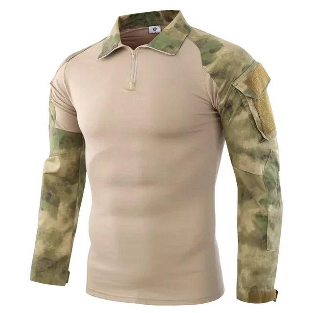 Men's Tactical Long Sleeve Shirt - Military Outdoor Tee - SlayGood