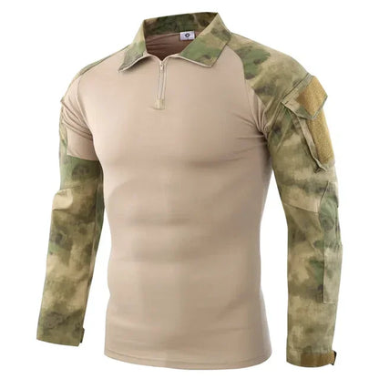 Men's Tactical Long Sleeve Shirt - Military Outdoor Tee - SlayGood