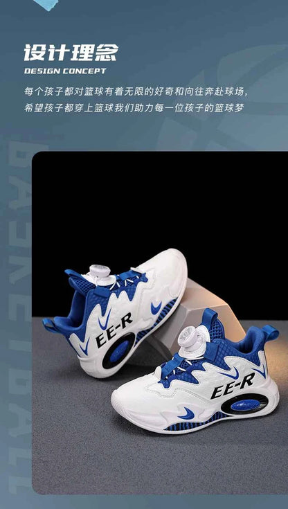 Kids High-Top Basketball Sneakers - Boys Sports Shoes