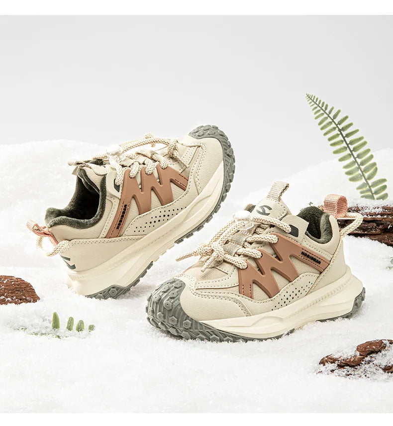 Kids Winter Sneakers - Warm Plush Lined Sports Shoes