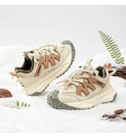 Kids Winter Sneakers - Warm Plush Lined Sports Shoes