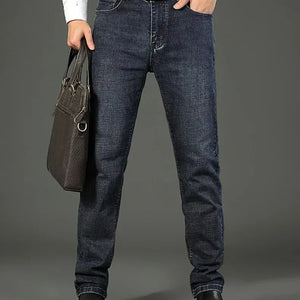 Men's Business Casual Jeans - Stretch Straight Fit - SlayGood