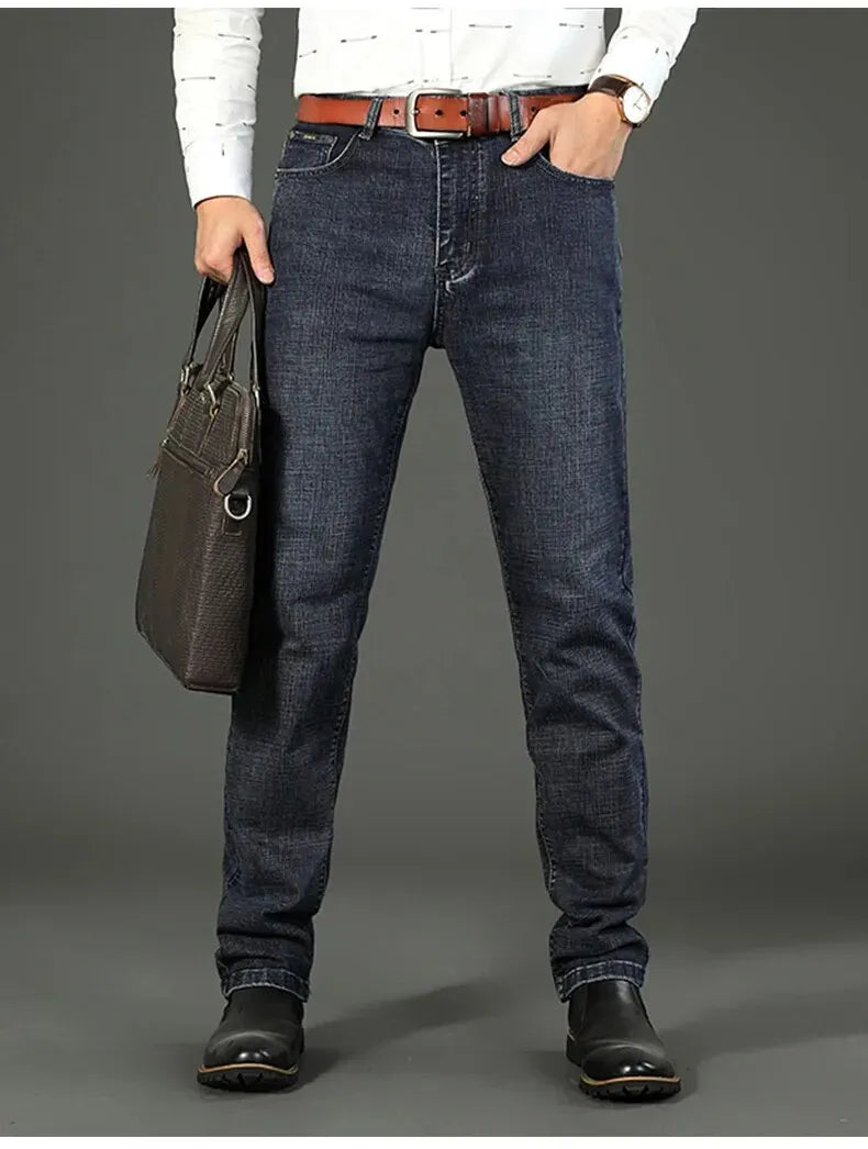 Men's Business Casual Jeans - Stretch Straight Fit - SlayGood