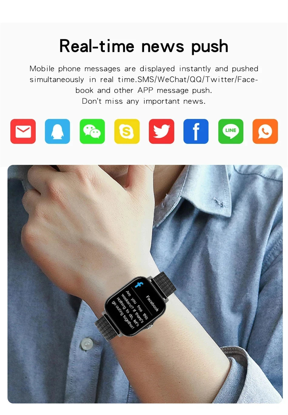 PENGAGAR 1.83" Smart Watch Bluetooth Call Sports Fitness Tracker