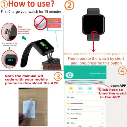 Smart Watch Y68 Fitness Tracker with Heart Rate Monitor - SlayGood