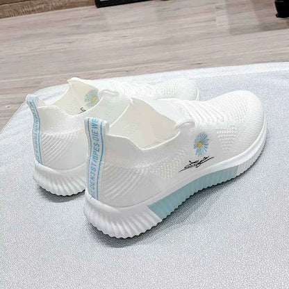 Okkdey Women's Casual Sneakers Comfortable Stretch Fabric Tennis Shoes