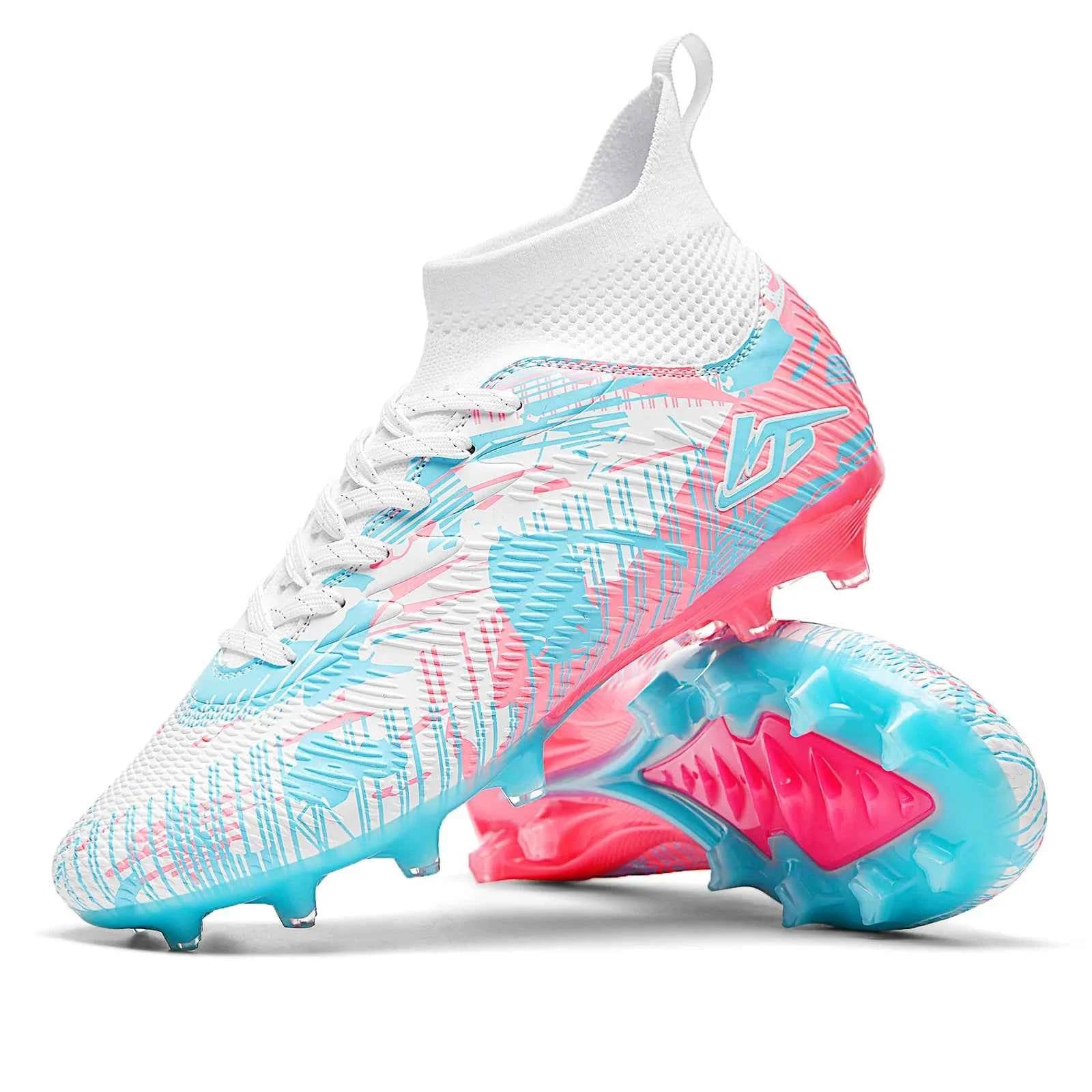 Men's Soccer Shoes TF/FG Football Boots Long Spikes Turf Cleats