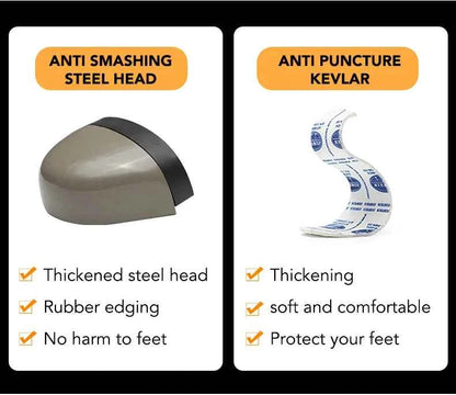 Men's Steel Toe Safety Work Boots - Lightweight Industrial Shoes