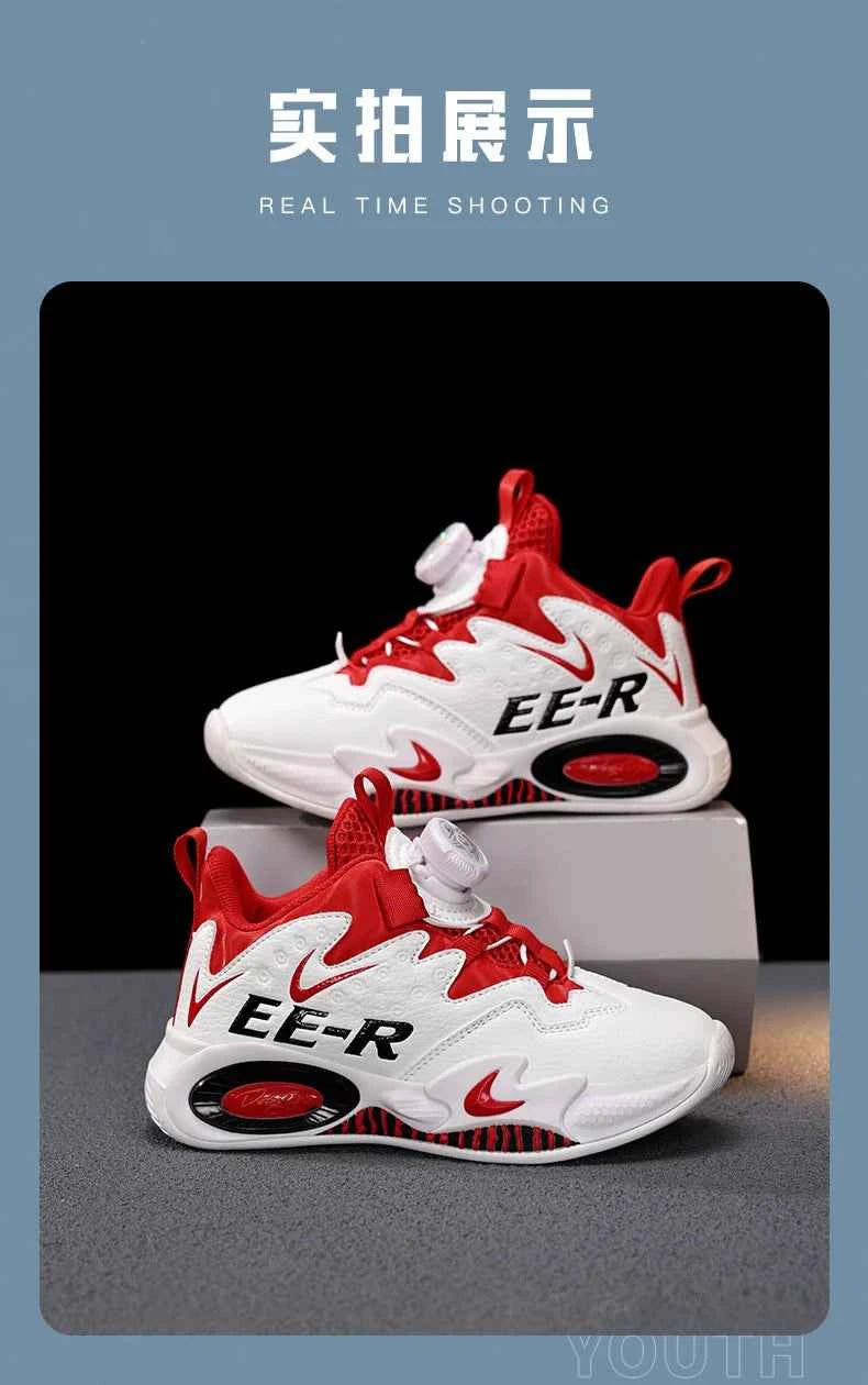 Kids High-Top Basketball Sneakers - Boys Sports Shoes