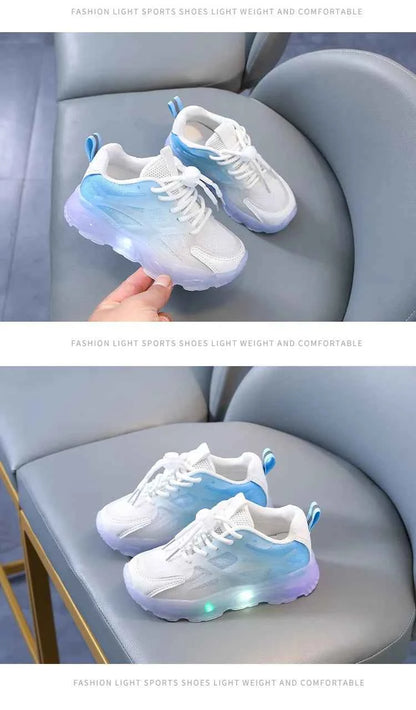 Kids Light Up Sneakers - Breathable Anti-Slip Sports Shoes