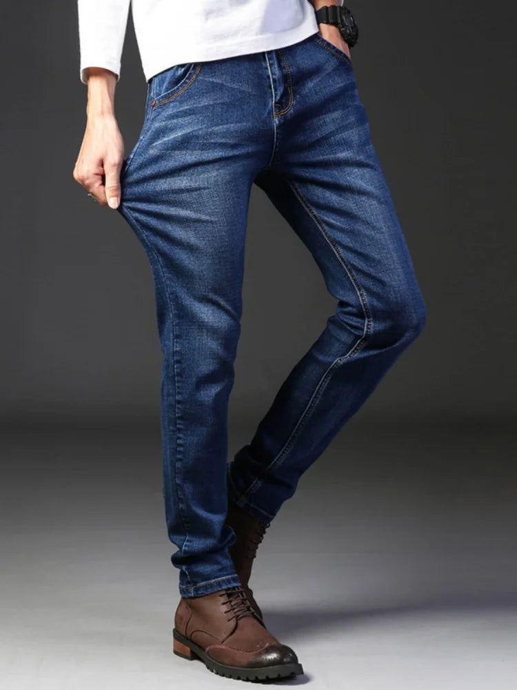 Men's Slim Fit Jeans - Stretch Business Casual Denim - SlayGood