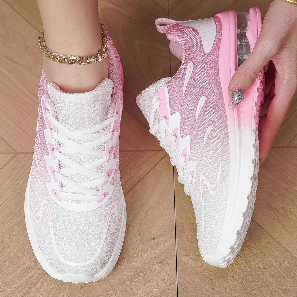 Women's Air Cushion Running Shoes Breathable Mesh Walking Sneakers