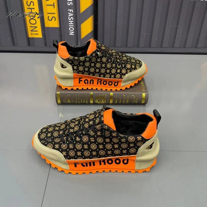 WaDFCD Men's Chunky Platform Sneakers Height Increasing Casual Shoes