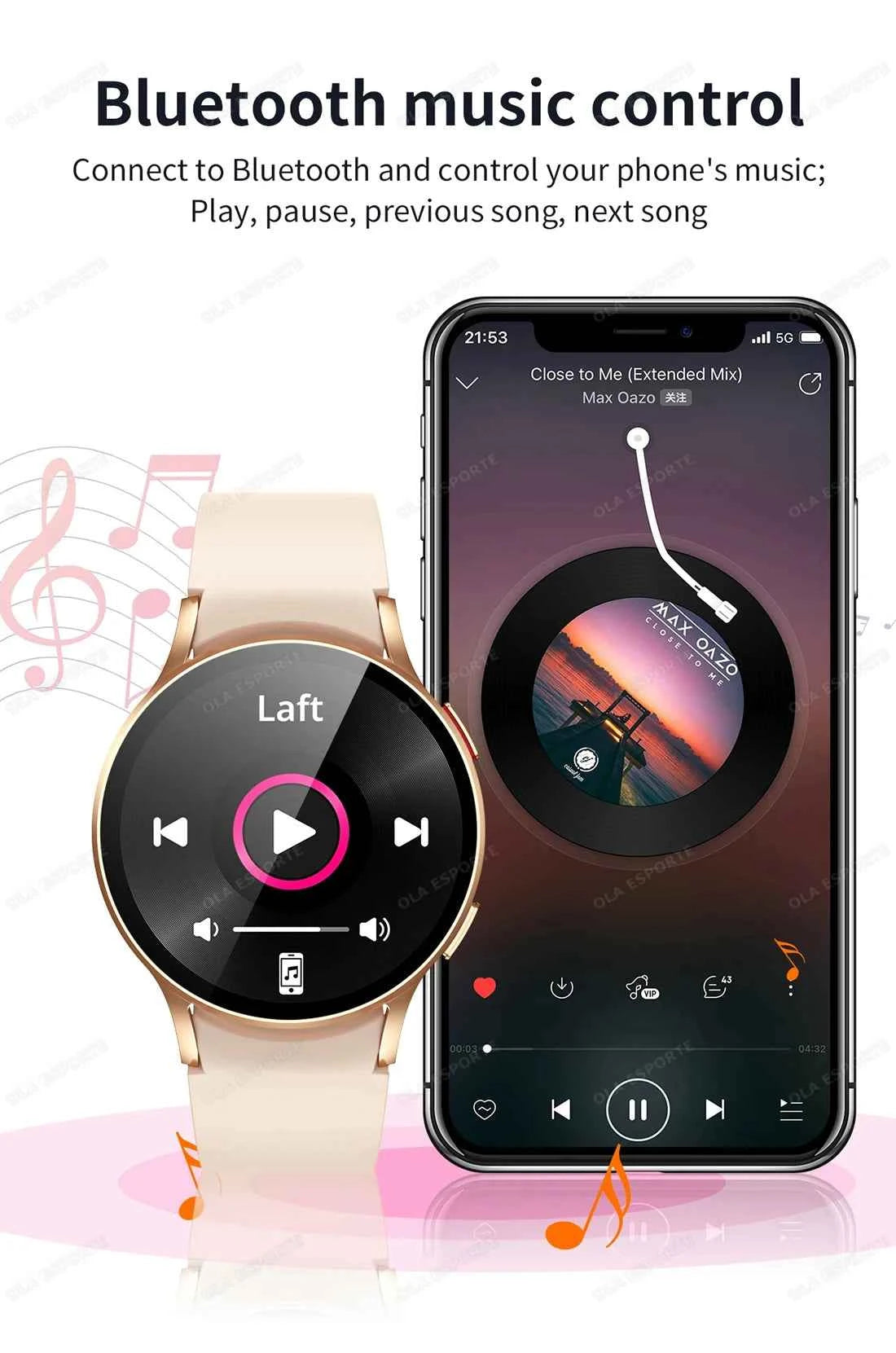 Women's Smart Watch GPS Bluetooth Call Voice Assistant Health Monitor