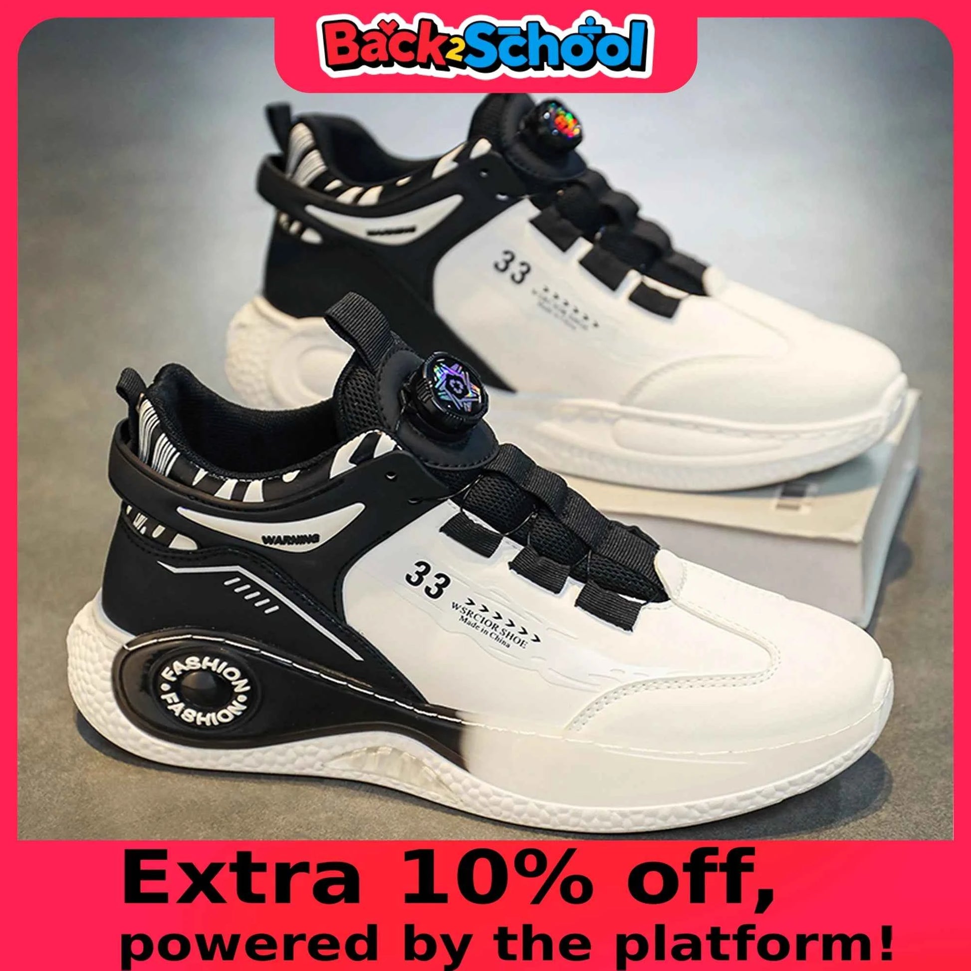 Men's Rotating Buckle Sneakers Non-Slip Outdoor Sports Shoes