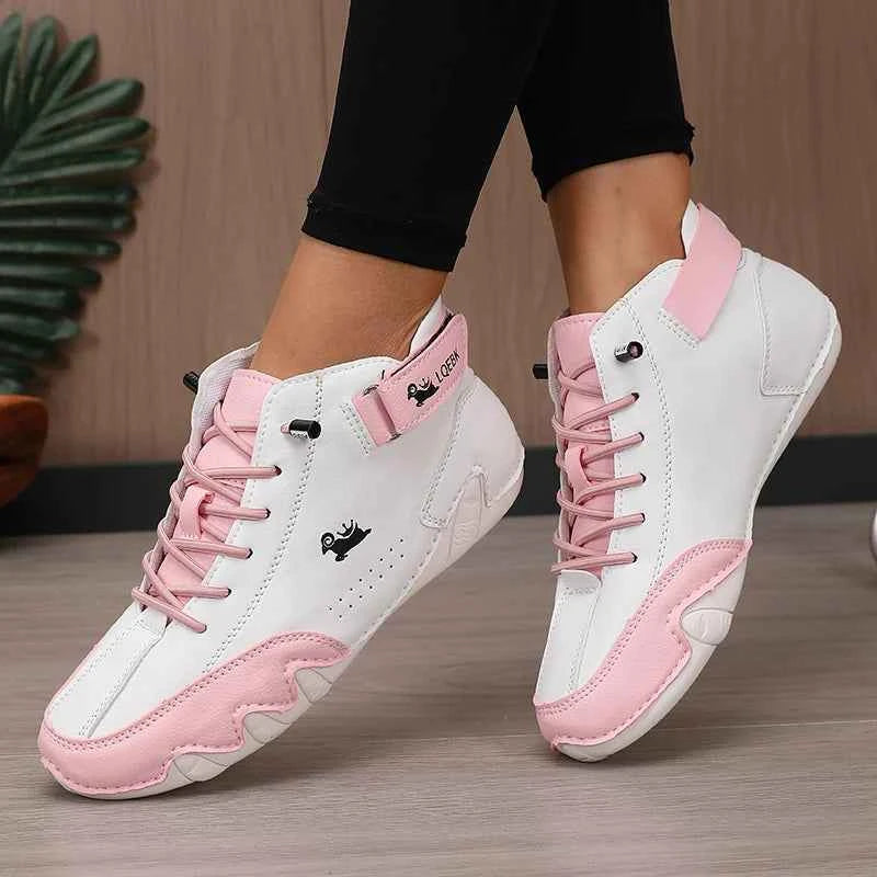 Stuccco Women's Leather Loafers Comfortable Flat Casual Driving Shoes