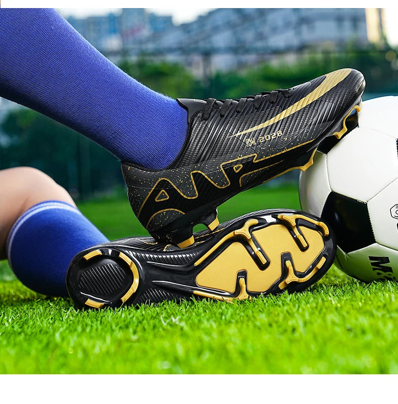 ANHUHU Men's Soccer Cleats Professional Football Boots Long Spikes