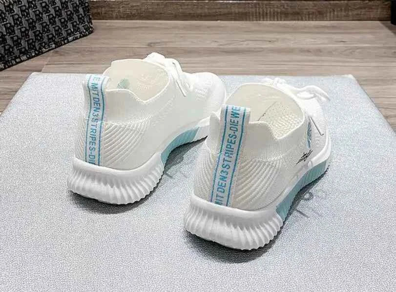 Okkdey Women's Casual Sneakers Comfortable Stretch Fabric Tennis Shoes