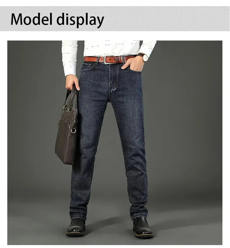 Men's Business Casual Jeans - Stretch Straight Fit - SlayGood