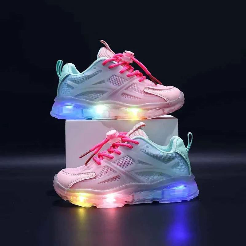 Kids Light Up Sneakers - Breathable Anti-Slip Sports Shoes