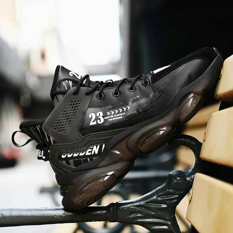 DZAG Men's High-Top Basketball Sneakers Shock Absorbing Casual Shoes