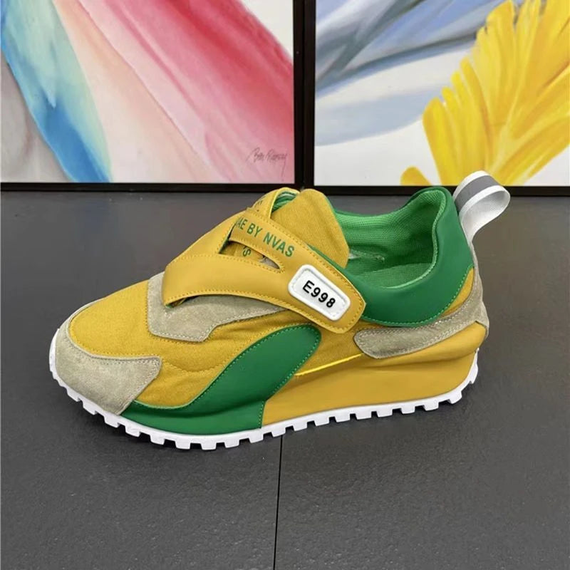 WaDFCD Men's Chunky Platform Sneakers Height Increasing Casual Shoes