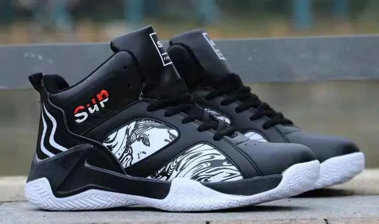 Men's Waterproof High-Top Sneakers - Non-Slip Sports Shoes