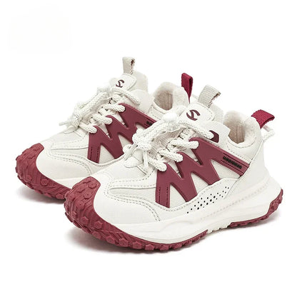 Kids Winter Sneakers - Warm Plush Lined Sports Shoes