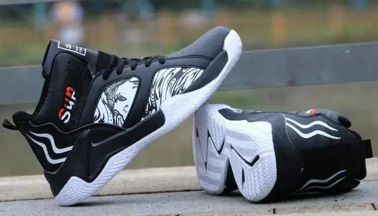 Men's Waterproof High-Top Sneakers - Non-Slip Sports Shoes