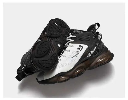 DZAG Men's High-Top Basketball Sneakers Shock Absorbing Casual Shoes