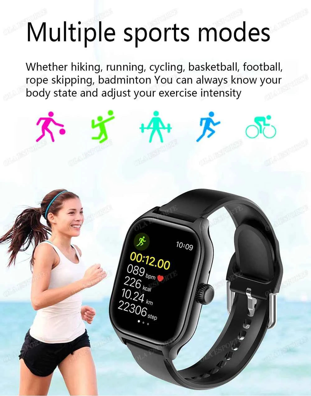 Ola Esporte Smart Watch 1.83" HD Bluetooth Calling for Android & iOS