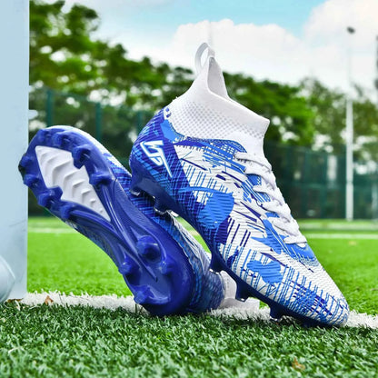 Men's Soccer Shoes TF/FG Football Boots Long Spikes Turf Cleats